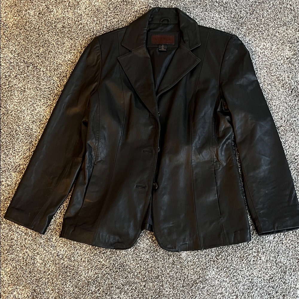 Siena Studio Black Leather Women's Jacket